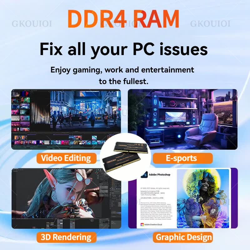 GKOUIOI DDR4 Memoria Ram 4GB 8 - Sodimm Ddr4 recension och pris