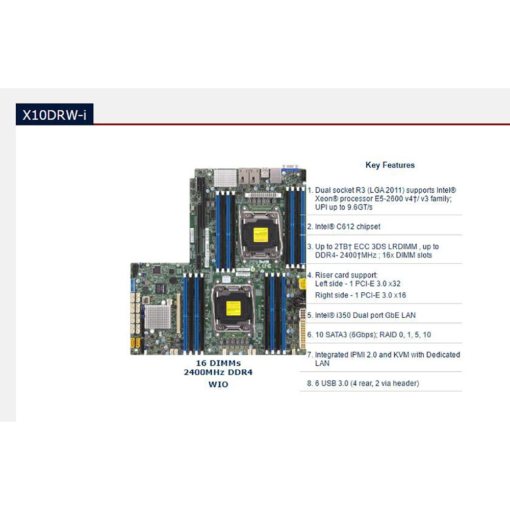 Board C612 2011 E5-2600 16 DIM - Ddr4 2400Mhz recension och pris